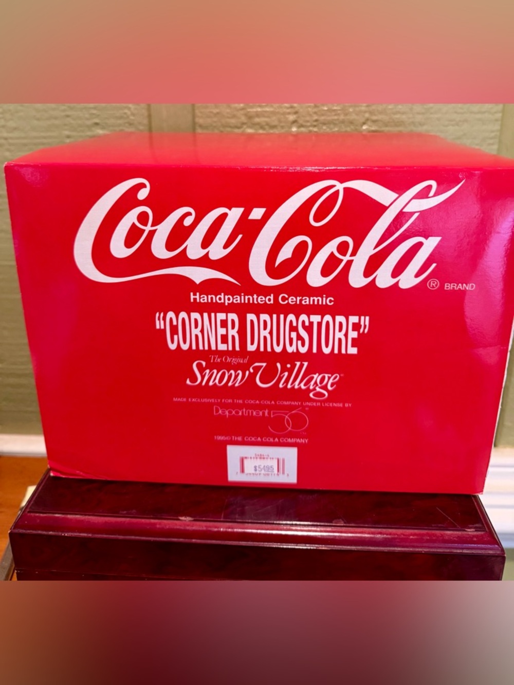 Department 56 Coca-Cola Snow Village Corner Drugstore 1995 NEW IN BOX COMPLETE